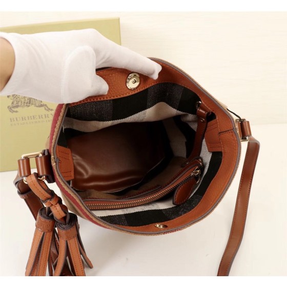 Burberry diagonal bucket bag 9730#