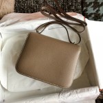 Constance18 elephant gray original epsom leather gold buckle silver buckle