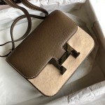 Constance18 elephant gray original epsom leather gold buckle silver buckle