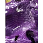 Hermès makes exclusive leather glossy American alligator: Provence Lavender