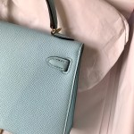 Mini second generation u2 breeze blue original epsom leather gold buckle silver buckle