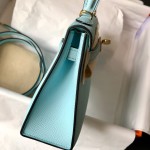 Mini second generation u2 breeze blue original epsom leather gold buckle silver buckle