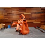 Kelly doll doll bag 17cm swift orange spell coffee silver buckle