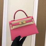 Mini second generation 8w lipstick powder original epsom leather gold buckle silver buckle