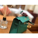 Minikelly Epsom Palm Leather Velvet Green