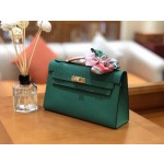 Minikelly Epsom Palm Leather Velvet Green
