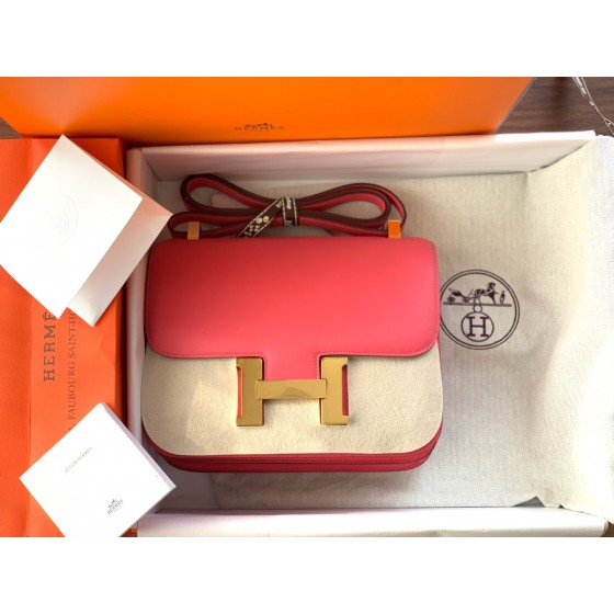 Constance23cm lipstick powder silver buckle swift leather