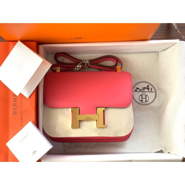 Constance23cm lipstick powder silver buckle swift leather