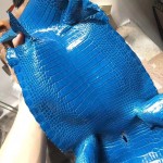 Hermès makes exclusive leather glossy American alligator: Izmir blue