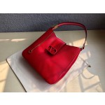 Valentino VSLING Textured Calfskin Shoulder Bag Leather Shoulder Model: 0802L