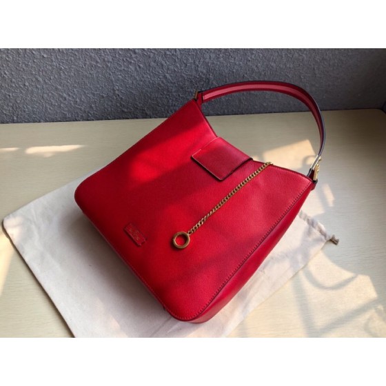 Valentino VSLING Textured Calfskin Shoulder Bag Leather Shoulder Model: 0802L