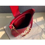 Valentino VSLING Textured Calfskin Shoulder Bag Leather Shoulder Model: 0802L