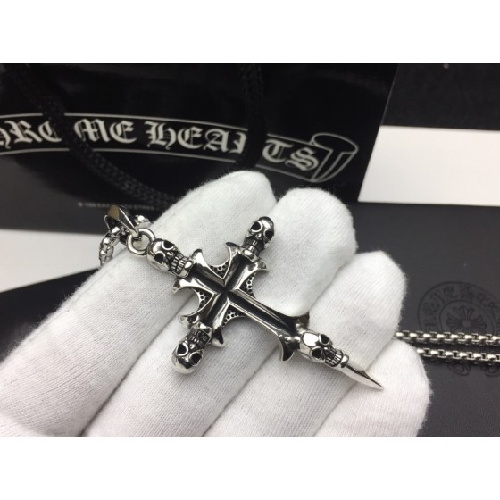 Croix Heart Skeleton Cross Necklace