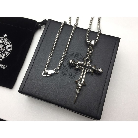 Croix Heart Skeleton Cross Necklace