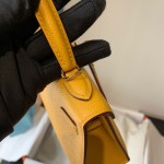 Mini II 9D Amber Yellow Original Epsom Leather Gold Buckle