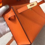 Minikelly Epsom Palm Leather Orange
