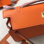Minikelly Epsom Palm Leather Orange