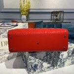 Dior Lady Seven Grid Princess Red Lacquered Silver