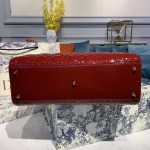 DIOR Lady Seven Grid Daifei Wine Red Lacquer Gold