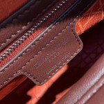 DIOR Lady Seven Grid Daifei Wine Red Silver Button