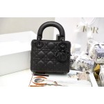 Three compartments So black🖤 Lady Dior Ultra Mat Pocket Handbag