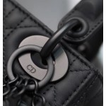 Three compartments So black🖤 Lady Dior Ultra Mat Pocket Handbag