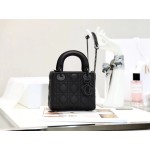 Three compartments So black🖤 Lady Dior Ultra Mat Pocket Handbag