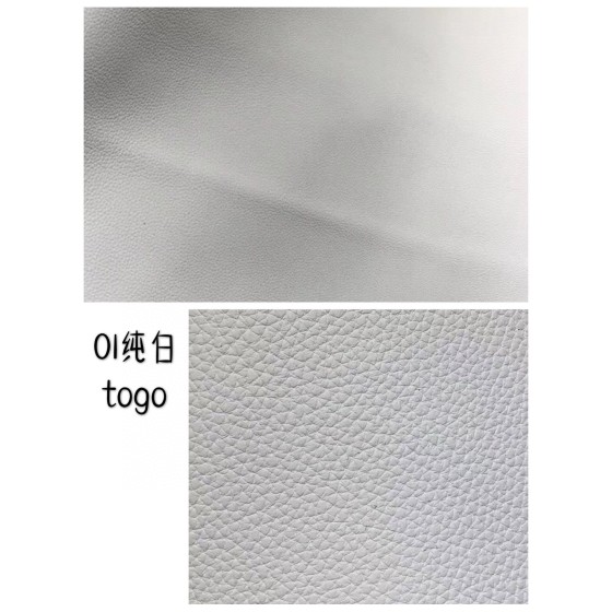 Hermes makes exclusive leather Togo calfskin: white