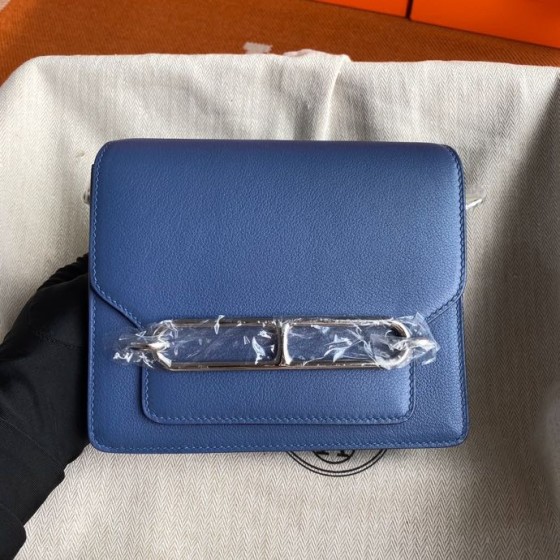 Roulis 19cm gold and silver buckle spot Evercolor leather