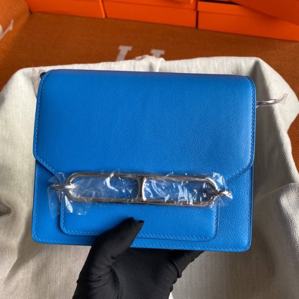 Roulis 19cm gold and silver buckle spot Evercolor leather