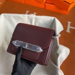 Roulis 19cm gold and silver buckle spot Evercolor leather