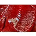 Hermès makes exclusive leather glossy American alligator: Ferrari red