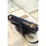 Montaigne oil-waxed sheepskin navy blue