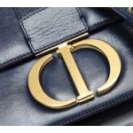 Montaigne oil-waxed sheepskin navy blue