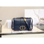 Montaigne oil-waxed sheepskin navy blue