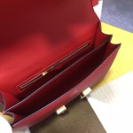 Constance red 24cm original epsom leather gold buckle