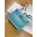 Kelly danse 22cm everculure leather Blue atoll 3P macaroon blue silver buckle