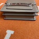 Roulis 19cm asphalt gray gold and silver buckle in stock Evercolor leather