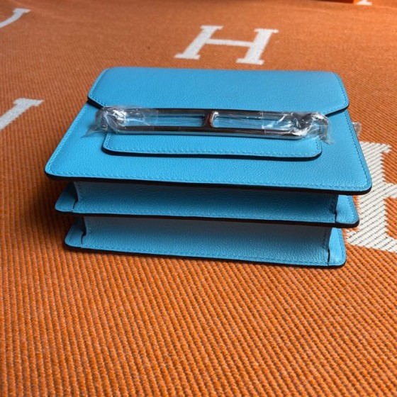 Roulis 19cm northern blue gold and silver buckle spot Evercolor leather