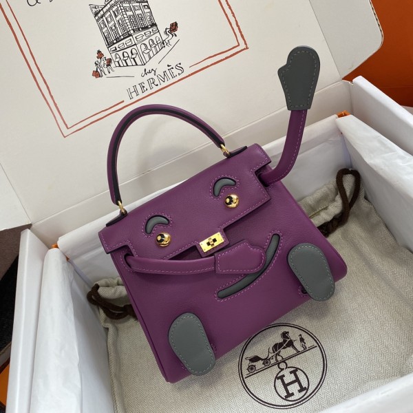 Kelly doll doll bag swift sea anemone purple gold buckle