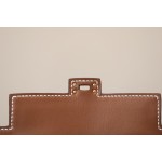 Kelly dolly material using swift cowhide gold brown spell coffee