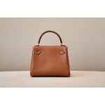 Kelly dolly material using swift cowhide gold brown spell coffee