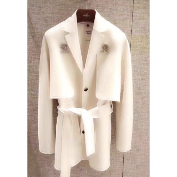 Hermes cashmere coat Q78 (consult customer service to confirm the size before placing an order for a customized version)