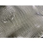 Hermès makes exclusive leather glossy American alligator: Turtle dove gray ~ KL19