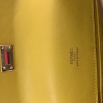 Minikelly pochette a generation of original imported swift leather amber yellow