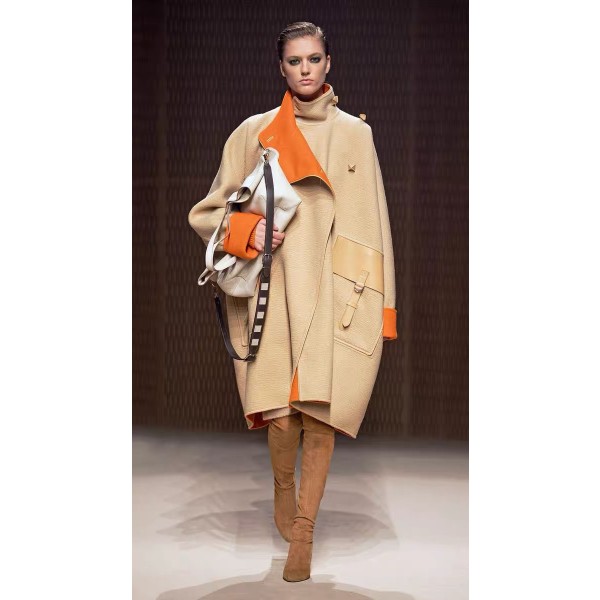 Hermes Cashmere Coat Q47 (Consult customer service to confirm size before placing an order for a customized version)