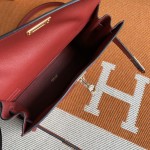 Kelly DanSe 22cm picture gemstone red gold and silver buckle in stock evercolor leather