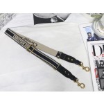 Dior blue embroidery and black cow leather