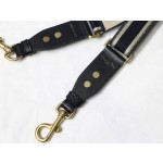 Dior blue embroidery and black cow leather