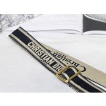 Dior blue embroidery and black cow leather